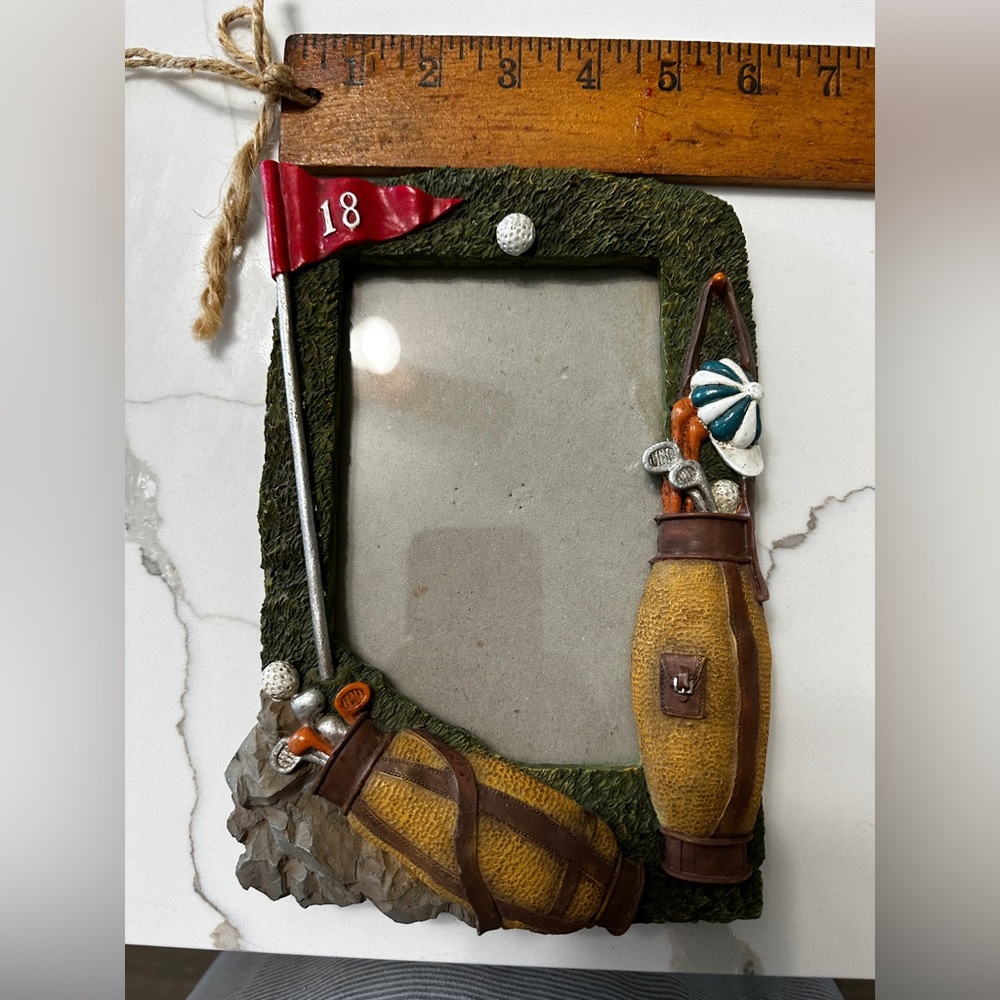 Raised unique Golf Themed Picture Frame for your favorite golfer.